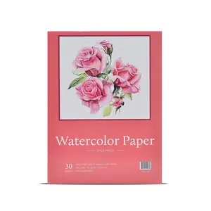 Bview Art 9"x12" 300gsm Watercolor Paper 30 sheets Cold Press Paper Water Painting Art Notebook Pad For Drawing