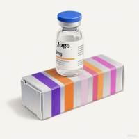 Étiquettes d'emballage pour flacons de peptides avec impression de logo personnalisé, 1 ml, 3 ml, 10 ml, boîtes en carton pour flacons individuels, hologrammes, emballages et étiquettes