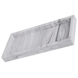 LM Model LM25347 Large Capacity Classic Multifunction Silicone <b>Storage</b> Tray Non Marble Pattern Kitchen <b>Bath</b> Vanity Organizer - Product Image 2