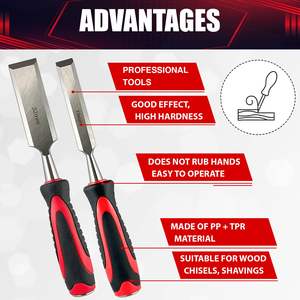 Ensemble de 10 ciseaux à <span class=keywords><strong>bois</strong></span> ciseaux à <span class=keywords><strong>bois</strong></span> avec <span class=keywords><strong>guide</strong></span> d'affûtage crayons de charpentier et pierre à aiguiser en acier CR-V - Product Image 3