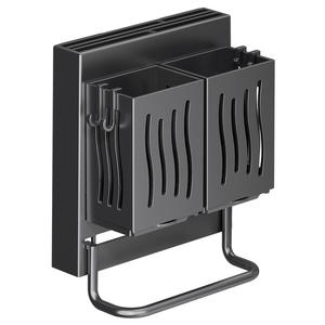 Égouttoir mural en acier inoxydable pour cuisine, support de rangement pour baguettes et cuillères, détachable, facile à nettoyer, design carré - Product Image 2