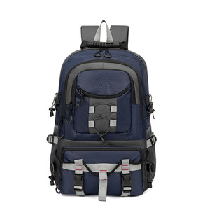 Unisex Travel Backpack Large Capacity Air Cushion Straps Striped Color Block Polyester Lining Casual Oxford New <b>Cross</b>-border - Product Image 1