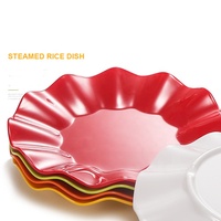 Groothandel Restaurant Servies Onbreekbaar 7,5 Inch Wit Bloem Motief Melamine Dessertbord