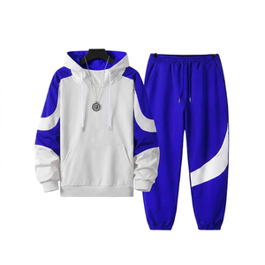 Men's <b>Summer</b> Tracksuit <b>Hoodie</b> with Elastic Waist Side Pockets Full Length Casual Style 100% Cotton Fleece Breathable Fabric - Product Image 1