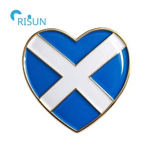 Épingles en métal émaillé avec drapeau écossais à double croix, épingles de revers, badges, broches, épingles en émail personnalisées avec drapeau écossais - Product Image 4