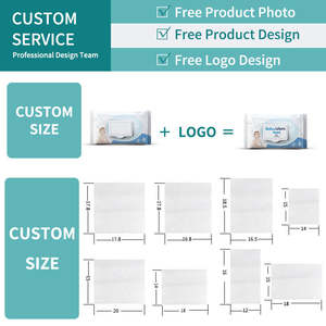 Label kustom perlindungan murni ramah lingkungan bahan spunrenda dapat dikembangkan lembut tidak beraroma tisu basah bayi 60 buah + 80 buah pembersihan - Product Image 5