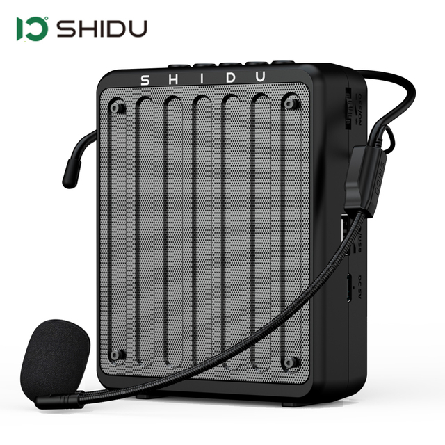 SHIDU Mini Wireless Portable Voice Amplifier Microphone Speaker Rechargeable Voice Amplifier for Teaching Yoga Guides