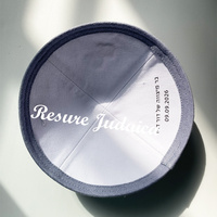 Resure propia fábrica fabricada Israel hombres Kippah sombrero judío Kipot satén judío Kippah Yarmulke Kippot Judaica Kippot