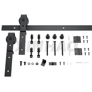 Bán Hot Bi-Fold trượt Barn Door phần cứng Kit Bốn cửa Bảng điều chỉnh phụ kiện bi-gấp công nghiệp gấp cửa con lăn