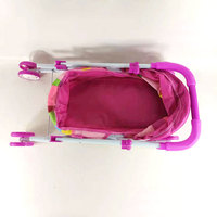 Poussette Pliante pour Poupée Lucky Toys avec Roues Pivotantes, Jouet d'Imitation pour Tout-Petits et Enfants