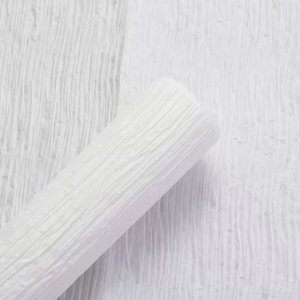 Papel crepé blanco hecho a mano con textura de piedra, papel de regalo floral, papel arrugado para arreglos florales, manualidades DIY - Product Image 1