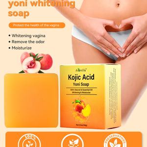 Savon Yoni de luxe Chinaherbs, savon pour le blanchiment vaginal, pur, fait à la main, à l'acide kojique, savons de bain en gros, produit de soin vaginal pour femmes - Product Image 3