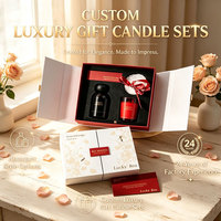 Caja de Regalo Magnética de Lujo Hecha a Mano, Ecológica, Personalizada con Etiqueta Privada OEM ODM, Vela Perfumada en Frasco para Pascua, Ramadán y Festividades