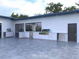 2024 dorene mới BBQ nướng cắm trại BBQ nhà bếp ngoài trời đặt tủ bếp Ngoài Trời Bbq đảo hiện đại màu xám bồn rửa nhà bếp Vòi - Product Image 6