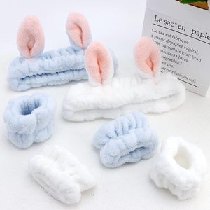 Juego de 3 Diademas y Muñequeras de Spa con Orejas de Animales, Diademas Suaves y Elásticas para Lavar la Cara, Cuidado de la Piel y Maquillaje para Niñas - Product Image 4