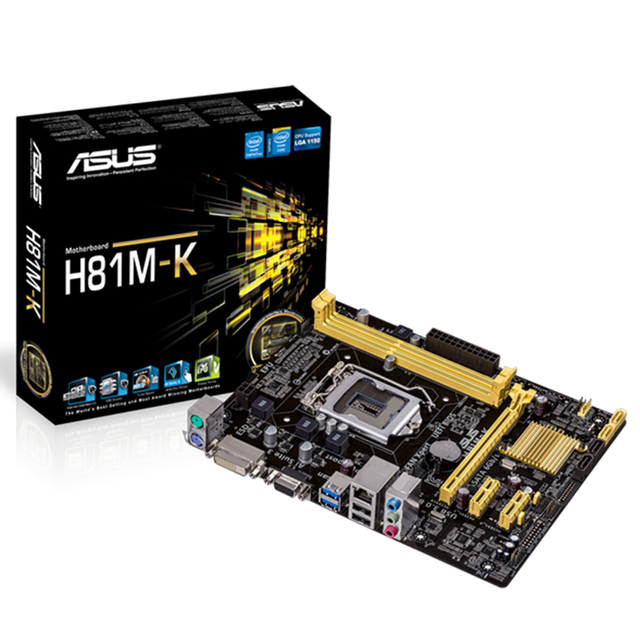 ASUS H81M-K Used Gaming Motherboard with Intel Socket 1151 for 4Generation Core I7/Core I5/Core I3/Pentium/Celeron Processors