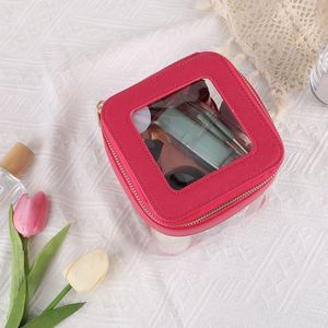 Women's Fashion PU Waterproof Zipper Cosmetic Organizer <b>Bag</b>-Portable for Travel <b>Make</b> <b>up</b> <b>Bag</b> - Product Image 1