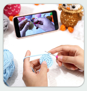 Kit de crochet pour débutants avec guide vidéo étape par étape, <span class=keywords><strong>livre</strong></span> d'instructions, kit de démarrage pour apprendre à faire du crochet - Product Image 4