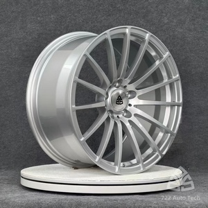 722Auto Jantes forgées monobloc 19-21 pouces à rayons multiples 5x112 5x120 5x130 argent brossé pour Porsche <span class=keywords><strong>Taycan</strong></span> Audi <span class=keywords><strong>E</strong></span>-<span class=keywords><strong>tron</strong></span> GT Mercedes - Product Image 1