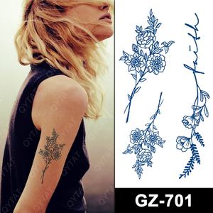 Özel dövme etiket logosu marka su geçirmez erkekler kadınlar doğal Genipin bitki bazlı Semi a yarı kalıcı geçici dövme - Product Image 2