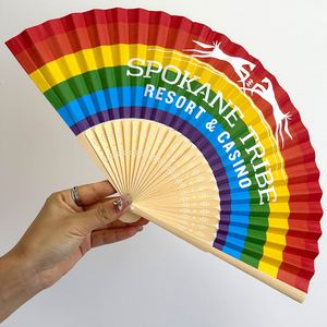 Abanicos de Mano Plegables de Bambú con Logotipo Impreso Personalizado a Precio de Fábrica, Abanicos de Papel de Madera para Bodas - Product Image 2