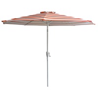 Parasol de plage extérieur personnalisé à 8 baleines en acier, avec auvent en tissu polyester et mât en aluminium, idéal pour restaurant, piscine, terrasse et jardin