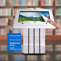 Bibliothèque du musée Kiosque de lecture de livres en libre-service Lumière LED E-Directory Détecteur de mouvement Projection publicitaire interactive virtuelle