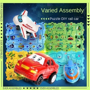 Coche Eléctrico de Pista para Niños con Dinosaurio, Juguetes Educativos de Plástico para Bebés, Ensamblado por Niños - Product Image 4