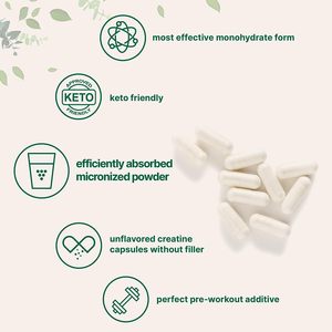 OEM/ODM Adult Micronized <b>Creatine</b> <b>Monohydrate</b> Capsules Supports Muscle Growth Energy Management Recovery Performance Cognitive - Product Image 3