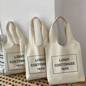 ถุงผ้าแคนวาสออร์แกนิคแบบรีไซเคิลคุณภาพสูง พิมพ์โลโก้ตามสั่ง ขนาดตามต้องการ เป็นมิตรกับสิ่งแวดล้อม ใช้ซ้ำได้ เหมาะสำหรับใส่ของชำ - Product Image 1