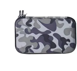 Portable Camouflage Travel Shockproof Hard Shell Zipper Tool Foam Storage EVA Case For Mobile Phone Earphone Power Bank