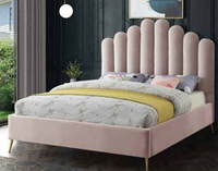Lit Bulle Populaire et Élégant en Bois Massif pour Chambre à Coucher, Idéal Appartement, Hôtel, Chambre Principale, Taille Queen