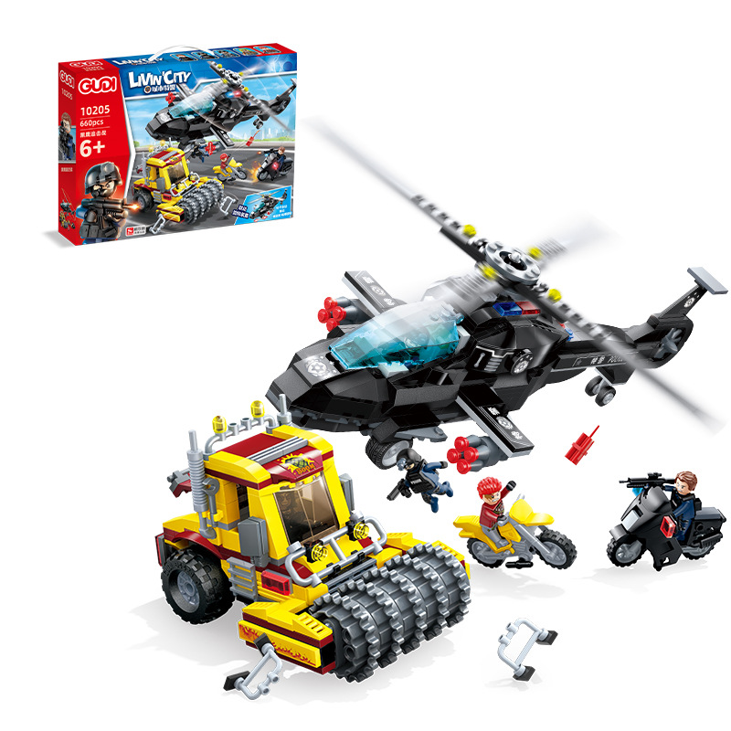 ساختنی گودی سری سیتی مدل هلی کوپتر پلیس کد 10205