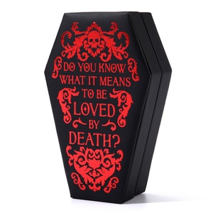 Wholesale Halloween Vampire Theme Coffin Jewelry <b>Box</b> Velvet Insert Red Skull Gothic Ring <b>Earring</b> Necklace Jewelry Set <b>Box</b> - Product Image 5