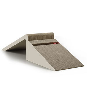 Gratte-<span class=keywords><strong>chat</strong></span> à <span class=keywords><strong>angle</strong></span> droit 2-en-1 et jouet pour animaux de compagnie en papier durable pour une utilisation sur plusieurs surfaces contre le mur - Product Image 5