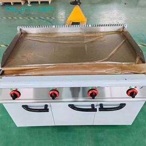 <span class=keywords><strong>Grill</strong></span> de cuisson professionnel TL-TG-2(700) en acier inoxydable 304, gaz GPL/gaz naturel, avec armoire – Contrôle double zone et nettoyage facile - Product Image 5