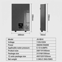 Chauffe-eau instantané sans réservoir 220V 3.5kW 5.5kW pour douche intérieure