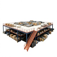 Étagère de mezzanine personnalisable HONGXIN en acier laminé à froid, robuste, sans boulons, réglable, avec revêtement en poudre et protection contre la corrosion