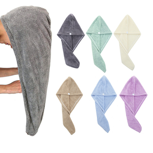 Gorro de Ducha Absorbente con Logotipo Personalizado, Gorro de Microfibra para Secar el Cabello Rápidamente, Turbante para Salón de Belleza y Spa, Toalla para el Cabello de Secado Rápido para Mujer - Product Image 1