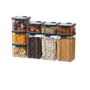 Containers Wholesale Plastic Transparent Pantry Organization Airtight Containers Food Storage Containers With Airtight Lids Set Of BPA Free