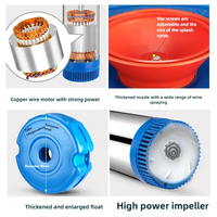 Aérateur de Fontaine d'Étang 750W, Pompe d'Aération Flottante 1HP 15000 GPH, Câble d'Alimentation 120ft pour Petits et Grands Étangs et Lacs (120V)