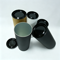 Emballage en tube de papier pour thé Borshine biodégradable et recyclable, hermétique, avec laminage mat, papier C2S/Art, options d'impression personnalisées