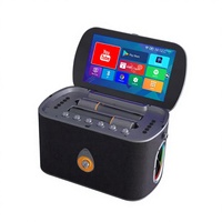 Machine de karaoké portable avec écran tactile HD de 11,6 pouces, Android, WiFi, haut-parleur avec microphone sans fil, karaoké familial en plein air