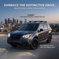 Phares LED HCMOTIONZ USA en stock pour Subaru Forester 2013-2018 avec réflecteur ambre clair et clignotants séquentiels DRL, faisceau requis pour 17-18