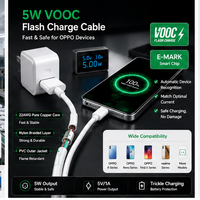 Kabel Pengisian Cepat 65W USB a ke Type C Kompatibel VOOC dengan Chip E-Marker, Kabel Jalinan, Pasokan Pabrik OEM ODM