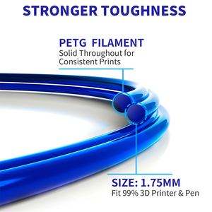 Geeetech nhà máy 1.75mm màu xanh ETG Filament rối-Miễn phí & không có tắc nghẽn 1kg PETG nhiều màu <span class=keywords><strong>3D</strong></span> máy in PETG nhựa Rod - Product Image 3