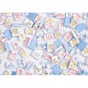 Juego de Mahjong Americano de Lujo de 3 Capas y 160 Piezas de Acrílico en Dos Tonos - Product Image 1