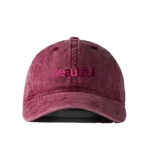 Gorra de béisbol de 6 paneles Lisa vaquera lavada sin estructura vintage al por mayor, logotipo de letra bordado personalizado, tamaño ajustable para deportes - Product Image 2