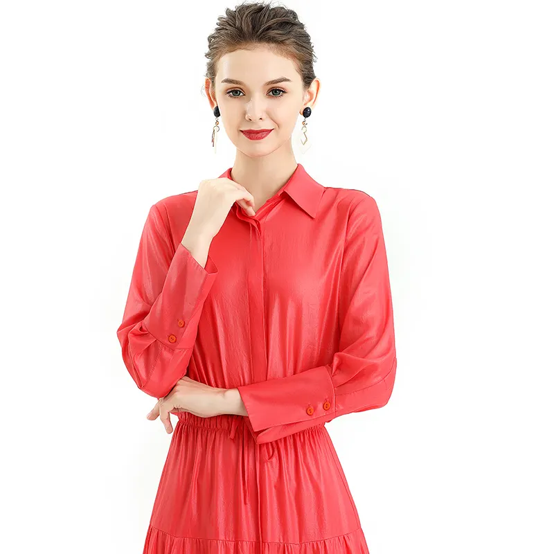 NT060-7 Fall Casual Chiffon Girls Women Midriff-Baring Blouses T-Shirt Tops Shirts