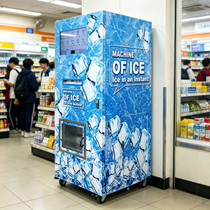 Máquina Expendedora de Hielo Orientada a la Exportación, Pantalla Táctil de 21.5 Pulgadas, Monitoreo Remoto, Capacidad de 150 KG/24H, Calidad Estable - Product Image 1